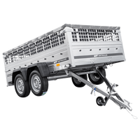 Remorque légère UNITRAILER GARDEN 265/2 KIPP 264x150 avec côtés en filet, châssis H-0 et bâche grise