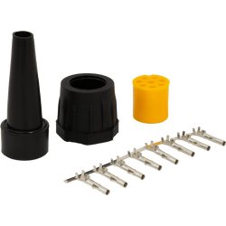 Connecteur baïonnette jaune à 8 broches 12V [gauche]