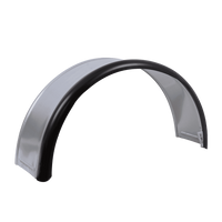 Garde-boue de remorque 13-15" DOMAR DK7110, passage de roue 820/240 mm, métal avec bord en caoutchouc