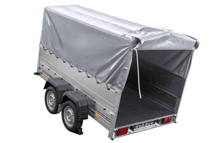 Remorque légère 264x150 UNITRAILER GARDEN 265/2 KIPP avec côtés BIS, châssis H-800 et bâche grise