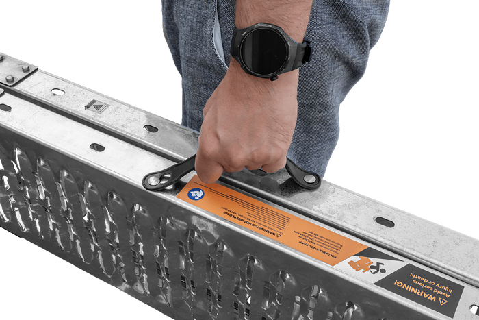 Rampe pliable UNITRAILER ALR004 en acier pour remorque, 170 cm, 227 kg