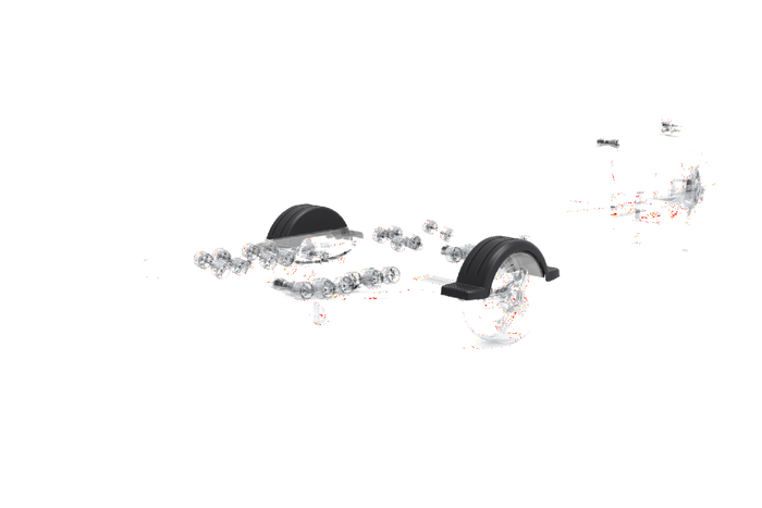 Garde-boue pour remorque à bateau 14" DOMAR D20430, passage de roue 1080/255 mm