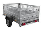 Remorque à un essieu 200x125 UNITRAILER GARDEN 201 KIPP avec côtés en filet