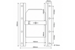 Goulotte à grains rouge UNITRAIER pour remorques agricoles 250x355mm