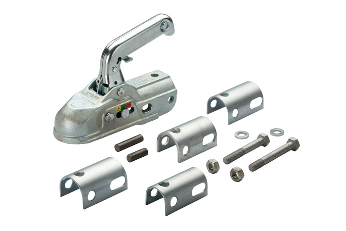 Attelage à boule WINTERHOFF WW 30-K+Z pour remorque de 3000 kg avec timon tubulaire de 35 à 51 mm, en fonte