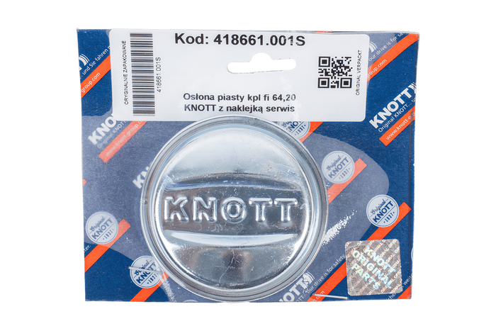 Cache-moyeu de roue KNOTT 64,2 mm pour remorque