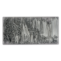 Lot de 1000 goupilles fendues droites YATO YT-06885 de tailles assorties