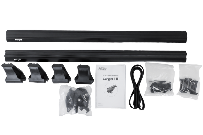 Barres, galerie de toit Inter Pack Virgo IR 120 (G2) avec rails intégrés (noir)