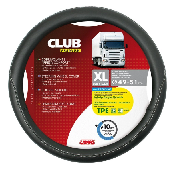 Housse de volant en cuir premium OUTLET XL Club pour camions