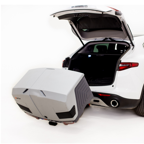 Towbox V3 Grey LED Edition - coffre à bagages monté sur attelage