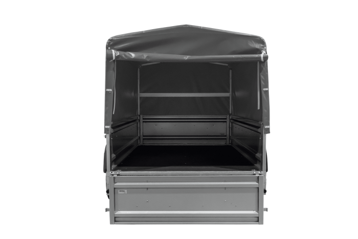 Remorque sur ressorts 230x125 UNITRAILER FORCE 230/R KIPP avec châssis H-800 et bâche grise