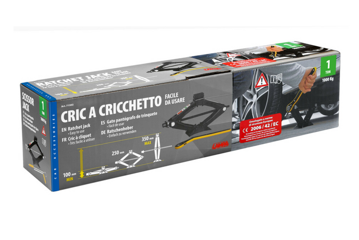 Cric trapézoïdal à cliquet LAMPA cric de voiture 1T