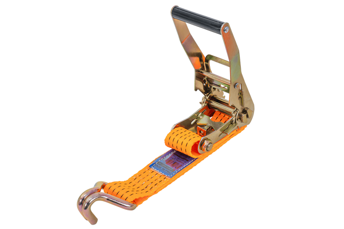 Ensemble de quatre courroies de transport UNITRAILER 8 m/50 mm/5 t orange avec tendeur