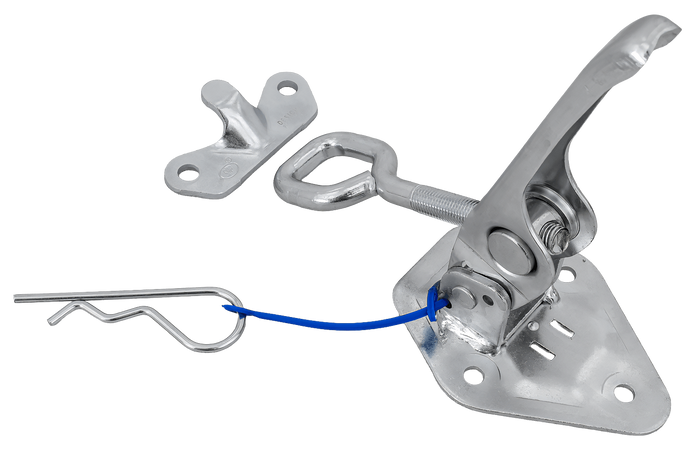 Attelage, charnière latérale avec fixation STEELPRESS ZB-15A+Z-15, fermeture excentrique complète du côté de la remorque