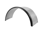 Garde-boue double pour remorque 15-16" DOMAR DK7120, passage de roue 880/400 mm, métal avec bord en caoutchouc