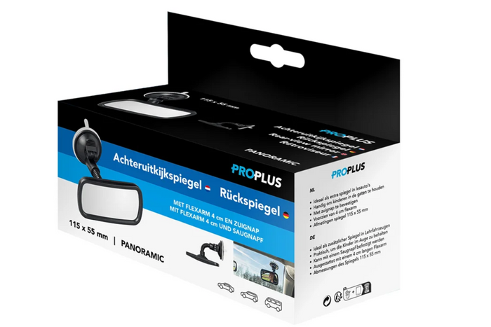Rétroviseur panoramique ProPlus 750641 avec support et ventouse 55 x 115 mm