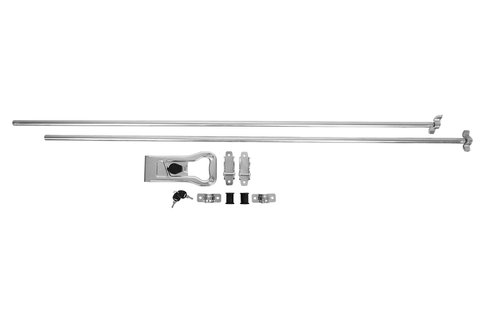 Boulon de verrouillage pour remorque porte-conteneurs STEELPRESS ZD-03 V.3, verrou de porte 3000 mm