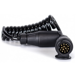 Câble électrique spiralé KAMAR E1384-A 1,5 m, prise/fiche 12 V 13 broches