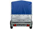 Remorque légère 230x125 UNITRAILER GARDEN 230 KIPP avec côtés BIS, châssis H-800 et bâche bleue
