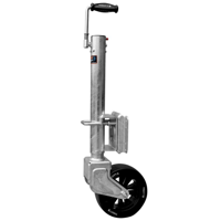 Roue de support pivotante KNOTT TK57 avec poignée, 500 kg, 57 mm, 710-1010 mm