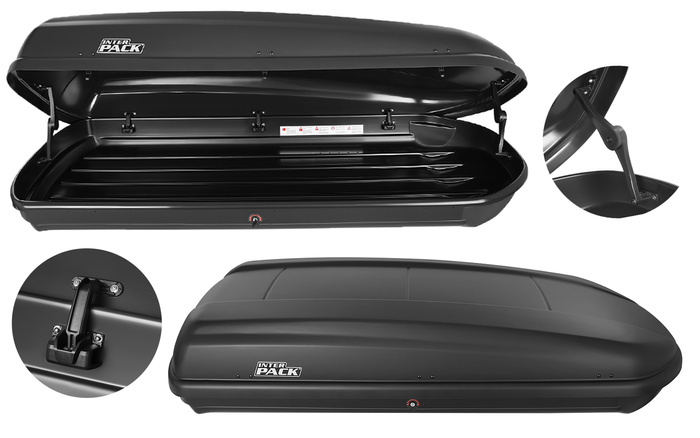 Coffre de toit Inter Pack Torino, noir mat
