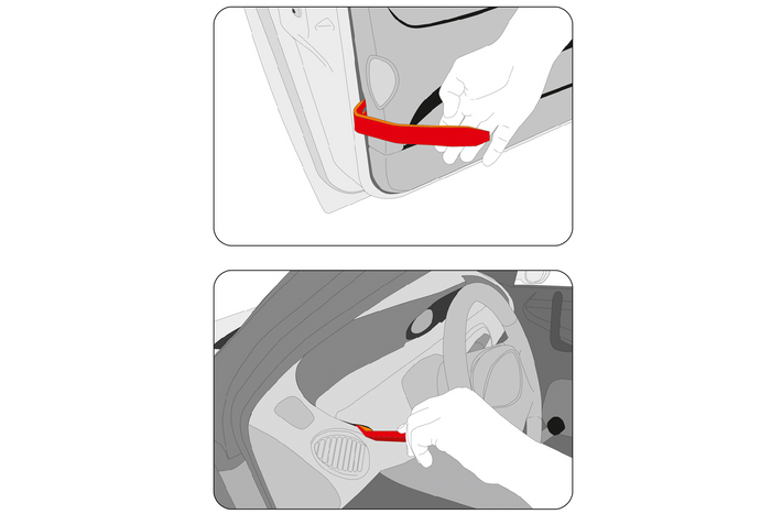 Ensemble de décapants pour tissus d&#39;ameublement YATO YT-0844 11 pièces.