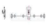 Verrou de porte de semi-remorque porte-conteneurs STEELPRESS ZD-03, 1500 mm