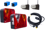 Kit d&#39;éclairage : feux arrière DOBPLAST DPT35 + feux de position latéraux ASPÖCK FLEXIPOINT I + faisceau MANTES 4,5 m 7 broches
