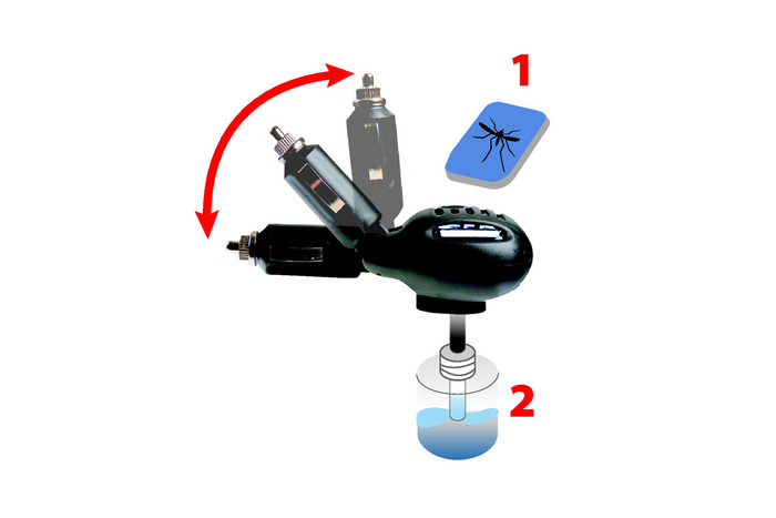 Lampe anti-moustiques électrique prise allume-cigare 12/24V