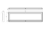 Cadre de plaque d'immatriculation avec éclairage LED WAŚ W253 2100, câble 12/24 V, 2 m
