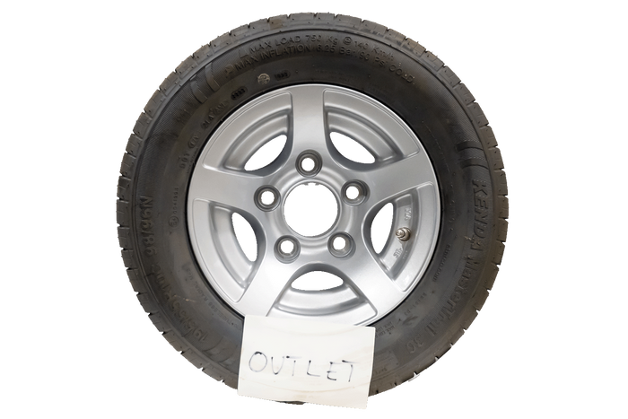 ROUE RENFORCÉE POUR REMORQUE PNEU KENDA 195/55 R10C 98/96N JANTE ALU STARCO 6Jx10"H2 5x112 ET:-4