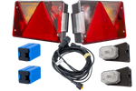 Kit d&#39;éclairage : feux arrière ASPÖCK MULTIPOINT IV + feux de position latéraux ASPÖCK FLEXIPOINT I + faisceau MANTES 4,5 m 13 broches