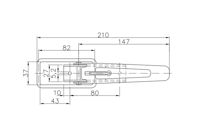 Crochet latéral de remorque WINTERHOFF BV 10-1