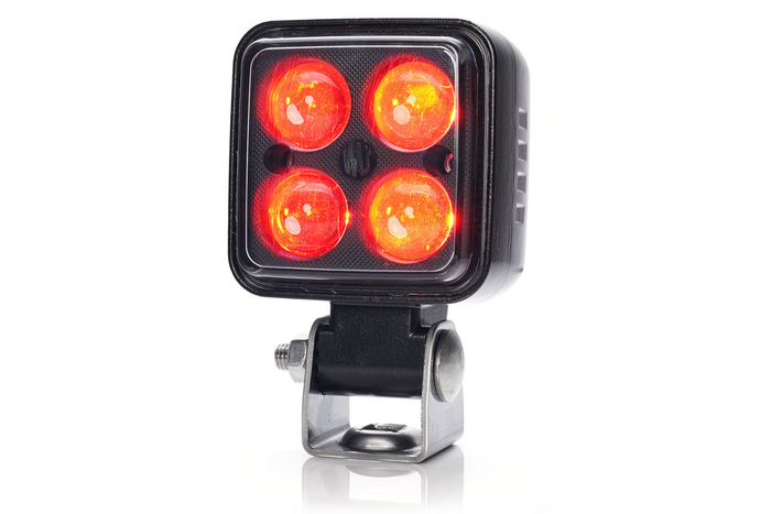Lampe de sécurité LED WAŚ 2244 W267, lampe d'avertissement rouge