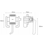 Support universel pour téléphone de vélo/moto BASEUS GoTrip Series avec rétroviseur