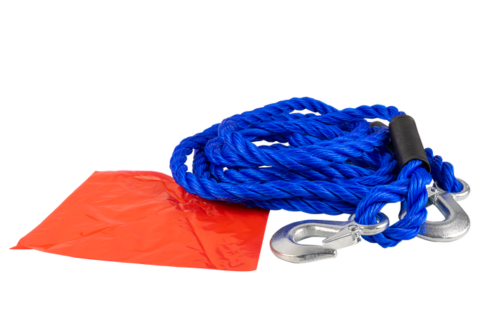 Corde de remorquage avec crochets LAMPA 4 m/18 mm/5 t bleue