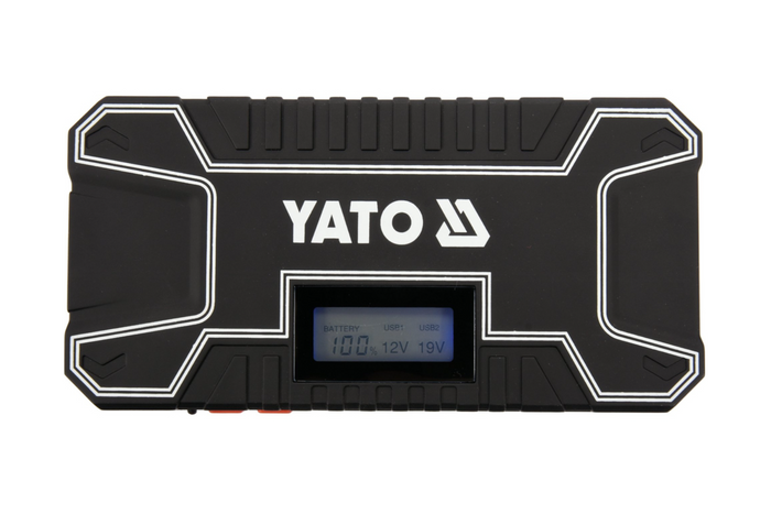 Démarreur de voiture externe YATO YT-83082 de 12 000 mAh avec écran LCD
