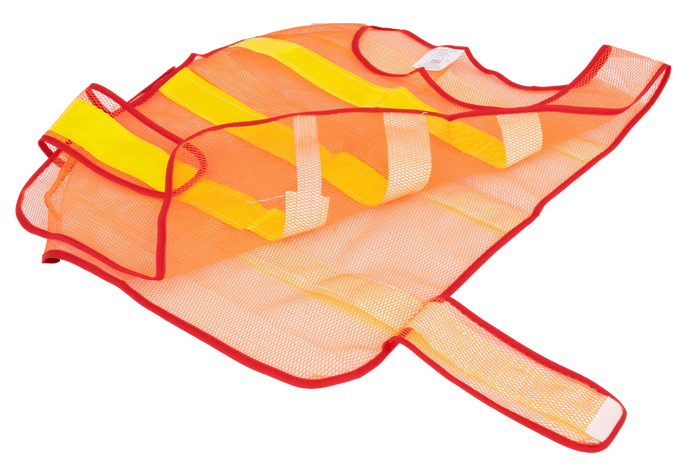 Gilet réfléchissant orange HERMON XXL avec velcro latéral