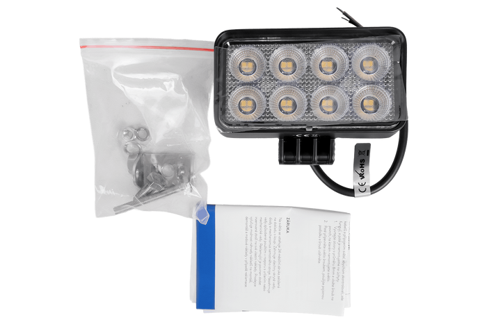Lampe de travail rectangulaire, réflecteur LED TT TECHNOLOGY NOIR TT.13306, 32 LED, 2560 lm