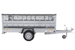 Remorque à un essieu sur ressorts 264x125 UNITRAILER FORCE 264/R KIPP avec côtés en filet, châssis H-0 et bâche grise