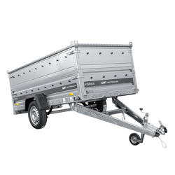 Remorque à un essieu sur ressorts 264x125 UNITRAILER FORCE 264/R KIPP avec côtés BIS et couvercle en aluminium