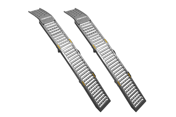 Rampes pliables UNITRAILER ALR005 en acier pour remorques, 200 cm, 500 kg, lot de 2