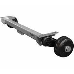Essieu freiné KNOTT VGB13M pour remorque/porte-voitures 1350 kg, 1200 mm, 1550 mm, 5x112
