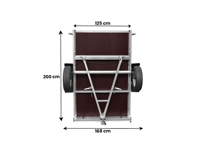 Remorque voiture 200x125 UNITRAILER GARDEN 201 KIPP
