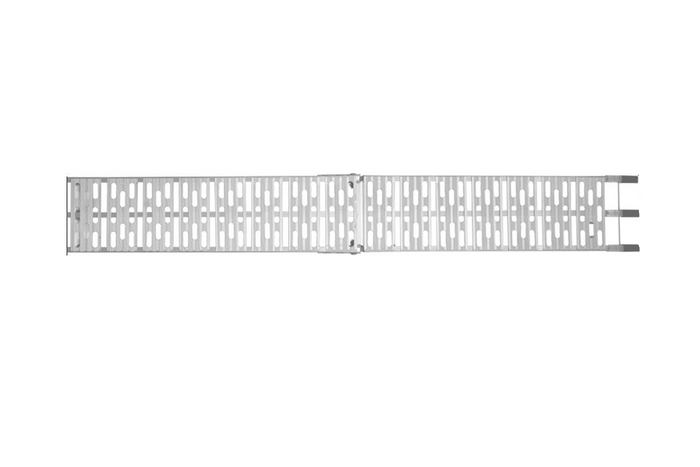 Rampe pliable UNITRAILER ALR003 en aluminium pour remorque, 221 cm, 340 kg, avec sangle et support.