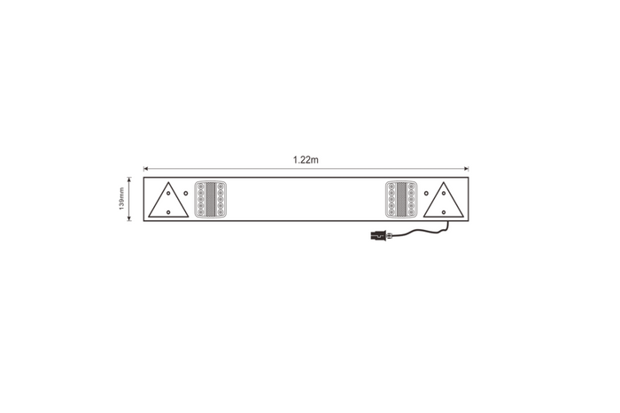 Panneau d'éclairage pour remorque TT TECHNOLOGY TT.12004 Feu arrière LED, 5 fonctions