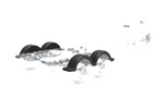 Garde-boue pour remorque à bateau 13" DOMAR D20422D, passage de roue 830/240 mm