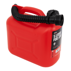 Bidon plastique HERMON 5L avec entonnoir, rouge