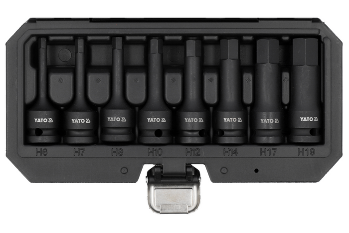 YATO YT-1066 clés à chocs hexagonales douilles 6-19mm 8 pièces.