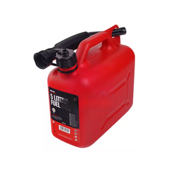 Bidon plastique HERMON 5L avec entonnoir, rouge